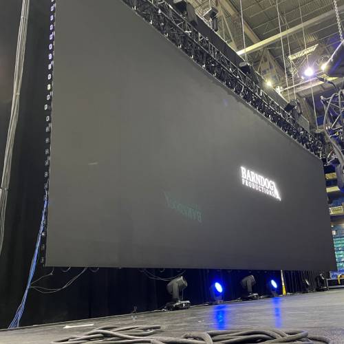 close up of a video wall on a stage