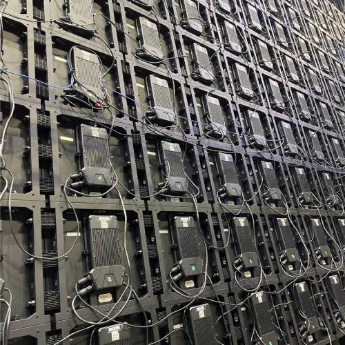 backside of a video wall